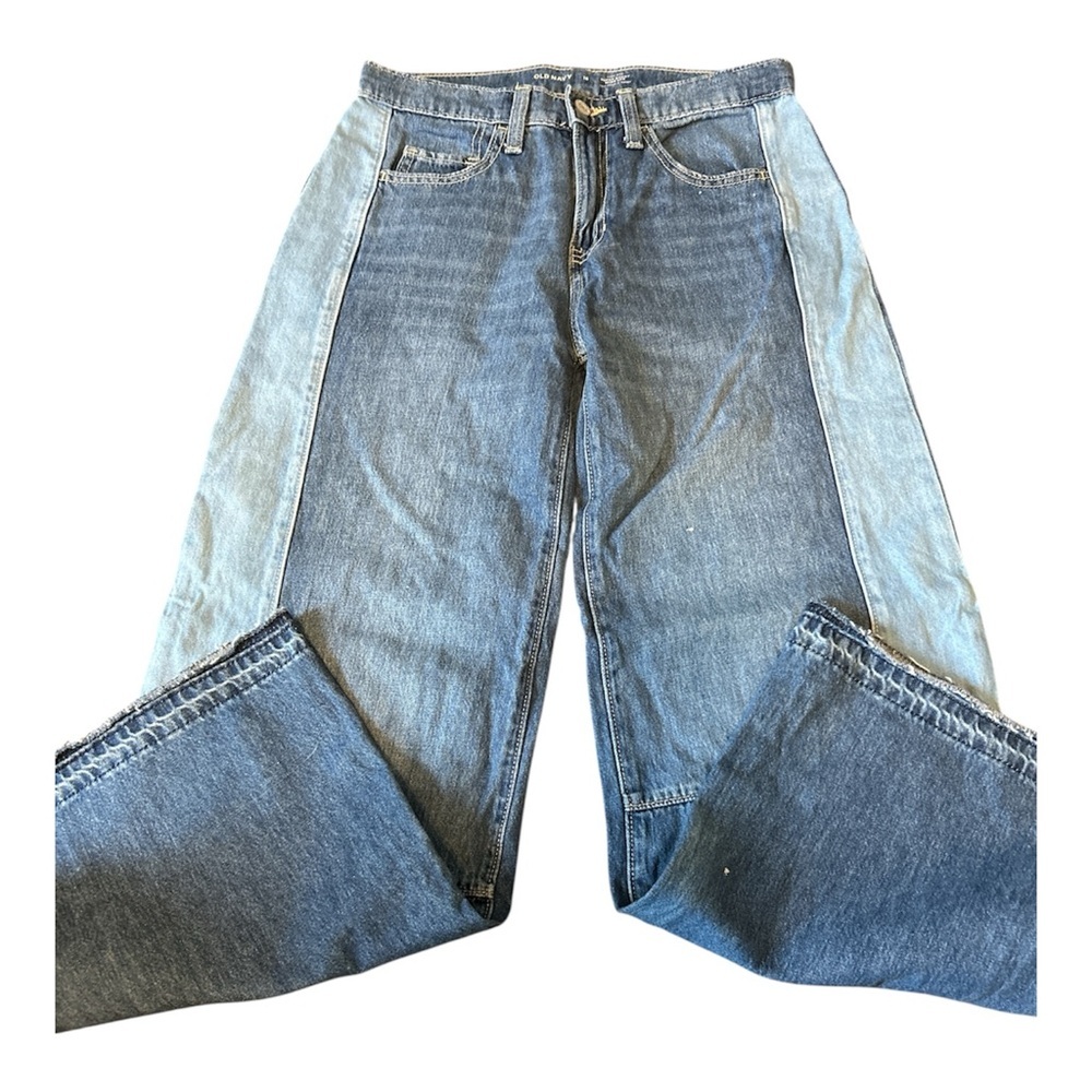 Old Navy Girl High Rise Super Baggy Wide Leg Adjustable Waist Jeans Size 16